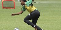 Wendy Shongwe during the training session ahead of the Women’s International Friendly football match between Serbia and South Africa (Banyana) at University of Johannesburg on 05 April 2023 ©Gavin Barker/BackpagePix