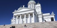The Helsinki Cathedral in Senate Square in Helsinki, Finland, on Monday, April 3, 2023. A pro-business opposition group unseated Prime Minister Sanna Marin in Finlands close parliamentary elections, paving the way for tough wrangling to form a new government in the northernmost euro area member. Photographer: Roni Rekomaa/Bloomberg via Getty Images