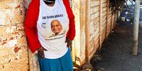Yeoville resident Octavia Mtshali’s water buckets were stolen. Elderly people are particularly vulnerable to cuts as they can’t carry heavy buckets — and they are at risk of falling prey to rogues. (Photo: Ferial Haffagee)