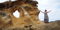 Meeting a rock on Eersterivier Beach in the Eastern Cape. A wonder of nature! Image: Gary Van Dyk