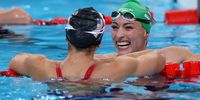 Tatjana Smith of Team South Africa celebrates after winning silver in the Women's 200m Breaststroke Final on day six of the Olympic Games Paris 2024 at Paris La Defense Arena on 1 August 2024 in Nanterre, France. (Photo: Maddie Meyer / Getty Images)