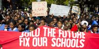 Equal Education members march to the Department of Basic Education offices on 17 June 2013 in Pretoria, South Africa, demanding that Basic Education Minister Angie Motshekga publish minimum norms and standards for school infrastructure. (Photo: Gallo Images / Foto24 / Alet Pretorius)