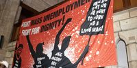 South African trade unions and civil society organisations say that the levels of poverty in communities is at a level never seen before ahead of the 2025 budget speech, 18 February 2025. (Photo: Tamsin Metelerkamp)