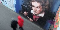 BONN, GERMANY - JANUARY 21:  A mural graffiti shows German pianist and composer Ludwig van Beethoven on the exit of a pedestrian tunnel on January 21, 2020 in Bonn, Germany. Germany is celebrating Ludwig van Beethoven's 250th anniversary. The German composer will be honored with hundreds of events in his birth city of Bonn.  (Photo by Andreas Rentz/Getty Images)