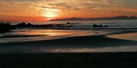 Winter sunset on Rooiels beach.