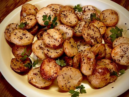 Cumin-butter potato wedges
