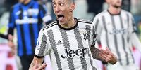 epaselect epa10423833 Juventus' Angel Di Maria jubilates after scoring equalizer during the Italian Serie A soccer match Juventus FC vs Atalanta Bergamasca Calcio at the Allianz Stadium in Turin, Italy, 22 January 2023.  EPA-EFE/ALESSANDRO DI MARCO
