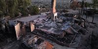 An aerial view of a home destroyed in the Mountain Fire on November 22, 2024 in Camarillo, California. The Mountain Fire ignited in powerful winds on November 6 destroying more than 200 buildings, many of them homes. The nearly 20,000 acre fire was the third most destructive wildfire to occur in Southern California in at least ten years.   (Photo by Mario Tama/Getty Images)