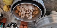 Chicken and quinces cooked in an eccentric kitchen contraption. (Photo: Marita van der Vyvver)