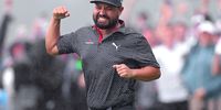 J. J. Spaun of the United States celebrates winning on the 18th green during the final round of the 125th U.S. OPEN at Oakmont Country Club on June 15, 2025 in Oakmont, Pennsylvania. (Photo by Andrew Redington/Getty Images)