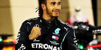 BAHRAIN, BAHRAIN - NOVEMBER 29: Race winner Lewis Hamilton of Great Britain and Mercedes GP celebrates in parc ferme during the F1 Grand Prix of Bahrain at Bahrain International Circuit on November 29, 2020 in Bahrain, Bahrain. (Photo by Mark Thompson/Getty Images)