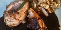 Pork shank braised with cabbage, apple and soy. (Photo: Tony Jackman)<br>