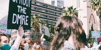 Protesters gather in Cape Town in front of Parliament to call for transformation in the Department of Mineral Resources and Energy’s leadership. (Photo: James Granelli)
