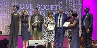 Corruption Watch, Organisation Undoing Tax Abuse and Whistleblower House received the Civil Society Champion award at the Inaugural Whistleblower Awards on Thursday, 26 October. (Photo: Adila Chowan /Twitter)
