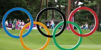 KAWAGOE, JAPAN - JULY 30: Hideki Matsuyama of Team Japan plays his shot from the 16th tee during the second round of the Men's Individual Stroke Play on day seven of the Tokyo 2020 Olympic Games at Kasumigaseki Country Club on July 30, 2021 in Kawagoe, Saitama, Japan. (Photo by Chris Trotman/Getty Images)