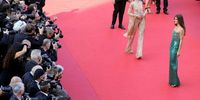 CANNES, FRANCE - JULY 06: Candice Swanepoel and Elisa Sednaoui attends the "Annette" screening and opening ceremony during the 74th annual Cannes Film Festival on July 06, 2021 in Cannes, France. (Photo by Andreas Rentz/Getty Images)