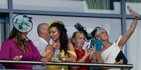 Racegoers on 'Ladies Day' at Doncaster Racecourse on September 14, 2023 in Doncaster, England. (Photo by Alan Crowhurst/Getty Images)