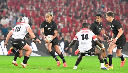 Seven-try All Blacks survive Lions scare to remain unbeaten on tour

 