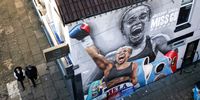 A mural by artists MurWalls of champion boxer Natasha Jonas adorns the side of a house in Elwy Street on January 19, 2024 in Liverpool, England. The first woman to represent GB Boxing in 2009 and an Olympian at London 2012, Jonas achieved a successful career as a two-weight world champion. In 2023, she made history once more as the first Black female boxing manager. (Photo by Christopher Furlong/Getty Images)