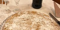 The tortionata, served with Floriovo, a distinctive Sicilian marsala made with the addition of egg yolk. (Photo: Tony Jackman)<br>