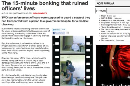 Sowetan sies no wrong in "public interest" porn-like pic