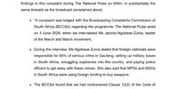 Extract from ruling: Rutledge vs SABC SAfm
