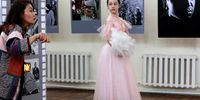 epa09955766 A girl ballerina is preparing for a performance at the National Museum of Fine Arts, which is open until 00 o'clock in Bishkek, Kyrgyzstan,18 May 2022. In the Kyrgyz National Museum of Fine Arts named after Gapar Aitiev, the action "Night of Museums" is being held. The program includes an updated exposition, various master classes, a photo exhibition, excursions, sculptural therapy, lectures, film screenings, fairs, performances and much more.  EPA-EFE/IGOR KOVALENKO