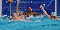 TOKYO, JAPAN - JULY 29: Lwazi Madi, captain of South Africa, during the Men's Water Polo match between Hungary and South Africa on Day 6 of the Tokyo 2020 Olympic Games at Tatsumi Water Polo Centre on July 29, 2021 in Tokyo, Japan. (Photo by Roger Sedres/Gallo Images)