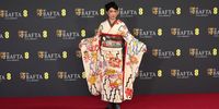 epa11901309 Japanese filmmaker Shiori Ito poses on the red carpet at the 2025 EE BAFTA Film Awards at the Royal Festival Hall in London, Britain, 16 February 2025. The ceremony is hosted by the British Academy of Film and Television Arts (BAFTA).  EPA-EFE/ANDY RAIN