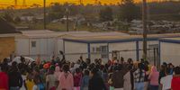 A group of young people protesting outside Scenery Park Police Station in East London, Eastern Cape on 27 June 2022. (Photo: Hoseya Jubase)