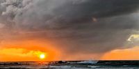 Fireball sun set. Image: Sarah Larter. <br>