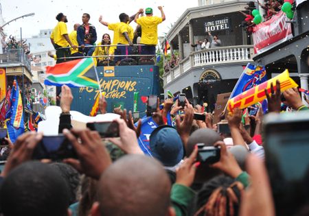 Rugby World Cup champions close trophy tour by vowing to set example of nation building