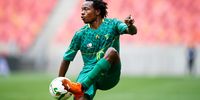 Percy Tau of South Africa during the 2021 Africa Cup of Nations Qualifier match between South Africa and Sao Tome and Principe at Nelson Mandela Bay Stadium on November 16, 2020 in Port Elizabeth, South Africa. (Photo: Steve Haag/Gallo Images)