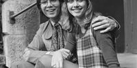 English pop singer Cliff Richard with singer and actress Olivia Newton-John, UK, October 1971. She will be starring in 'The Cliff Richard Show' at the London Palladium for the autumn variety season.   (Photo: Evening Standard / Hulton Archive / Getty Images)