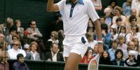 Arthur Ashe  in action at Wimbledon circa 1975. (Photo: Focus on Sport/Getty Images)