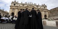 Faithful and prelates wait for the Holy Mass and canonization of 14 saints celebrated by Pope Francis at the Saint Peter's Square in the Vatican City, 20 October 2024. Pope Francis is presiding over the canonization of 14 people, including eleven men - eight Franciscan friars and three lay Maronites - known collectively as the 'Martyrs of Damascus' murdered in 1860.  EPA-EFE/MASSIMO PERCOSSI