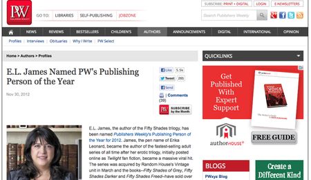 Poetic Justice: Fifty Shades author named ‘Publishing Person of the Year’