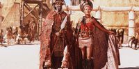 March 1999 Cannes, France. Shaka Zulu: The Citadel, The Epic Mini-Series Chronicling The Life Of The Legendary Chieftain. Stars Grace Jones And Henry Cele. Global Entertainment. 1999 (Photo By Getty Images)
