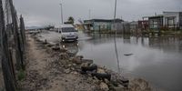 Many areas of Khayelitsha were flooded due to the heavy rains. Japhta K Maemola Drive was flooded near Baden Powel Drive. (Photo Brenton Geach)