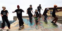 Former skaterboarder Sharné Jacobs founded the inclusive Johannesburg Skate Club in 2024. It has since grown exponentially. (Photo: Felix Dlangamandla)