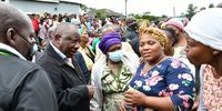 President Cyril Ramaphosa visiting flood-stricken parts of  KwaZulu-Natal,with Minister Nkosazana Dlamini-Zuma and eThekwini mayor Mxolisi Kaunda .Photo:Kopano Tlape/GCIS