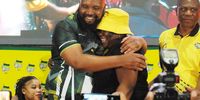 Newly elected ANC KZN chairperson Sboniso Duma (left)  with his deputy Nomagugu Simelane-Zulu at the elective conference in Durban 24 July 2022, Photo: Phumlani Thabethe