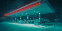 'Gas Station in Winter Garb'. "I took this photograph on my way home from work." Image: © Tomáš Havrda, Czech Republic, Winner, Regional Awards, Sony World Photography Awards 2024