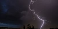 Thunderstorm over San Sebastian, Spain