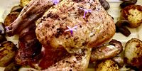 Tony Jackman’s garlic-butter roast chicken. (Photo: Tony Jackman)<br>