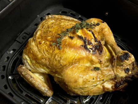 What’s cooking today: Roast chicken with a mushroom stuffing