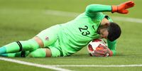 Croatia's goalkeeper Danijel Subasic reacts after picking up an injury during the FIFA World Cup 2018 quarter final soccer match between Russia and Croatia in Sochi, Russia, 07 July 2018. EPA-EFE/FRIEDEMANN VOGEL