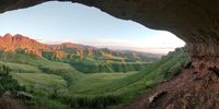 The Three Bushmen and the Southern Drakensberg from Tarn Cave. Photographer: Craig Millar<br>P4U_readersubmission_20250214