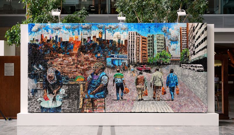 Jozi artist drives awareness by turning waste plastic into portraits