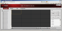 A user interface for a Hikvision digital video recorder (DVR). You need a username and password to log in and operate the DVR, but in 2014 cyber security experts at the Rapid7 research company reported that the Hikvision DVR model DS7204 and other models in the same series could be completely taken over by a hacker.  (Source: Rapid7) 